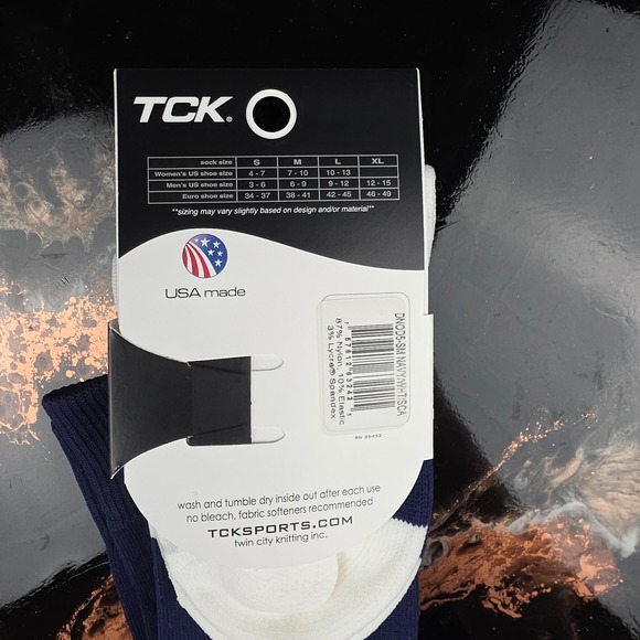 TCK Performance Baseball Socks Mens Small Blue Red Stripe USA‎ Made New - Picture 2 of 3